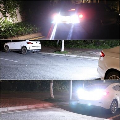 XLED W21/5W - 7443 SUPER LASER +800% X-TREME CAN-BUS LED lemputė į dienos DRL žibintą balta 6000K 1