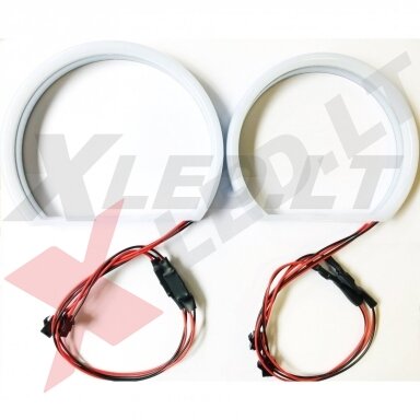 COTTON LED Angel Eyes balti šviesos žiedai BMW E46 Compact / E83 / E90 be lešio