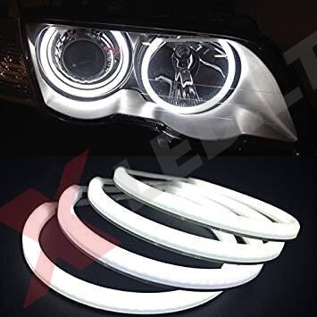 COTTON LED BMW 5 E60 iki LCI / 1 E81 E82 E87 E88 Angel Eyes balti šviesos žiedai