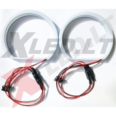 COTTON LED Angel Eyes balti šviesos žiedai BMW E36 / E38 / E39 / E46 su lešiu iki facelift / E46 cuope 99-03 m