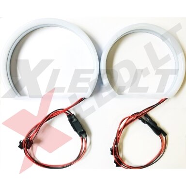 COTTON LED Angel Eyes balti šviesos žiedai BMW E46 coupe su lešiu FACELIFT 2003+ COTTON LED Angel Eyes balti šviesos žiedai BMW E46 coupe su lešiu FACELIFT 2003+
