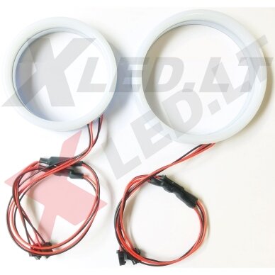 COTTON LED BMW 5 E60 iki LCI / 1 E81 E82 E87 E88 Angel Eyes balti šviesos žiedai 1