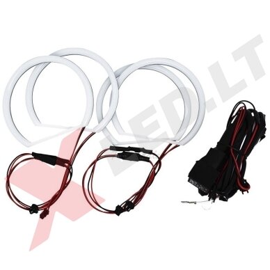 COTTON LED BMW 5 E60 iki LCI / 1 E81 E82 E87 E88 Angel Eyes balti šviesos žiedai 4