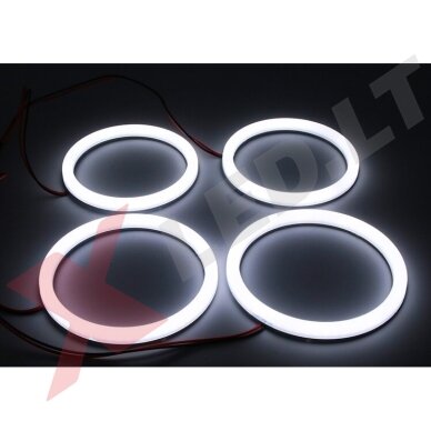 COTTON LED BMW 5 E60 iki LCI / 1 E81 E82 E87 E88 Angel Eyes balti šviesos žiedai 3