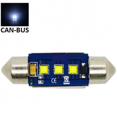 CREE LED C5W/F10 3LED CAN BUS lemputė 39mm