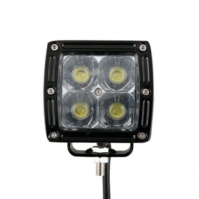 CREE LED MINI 20W žibintas siauro spindulio 10-30V, 4 LED +EMC 2