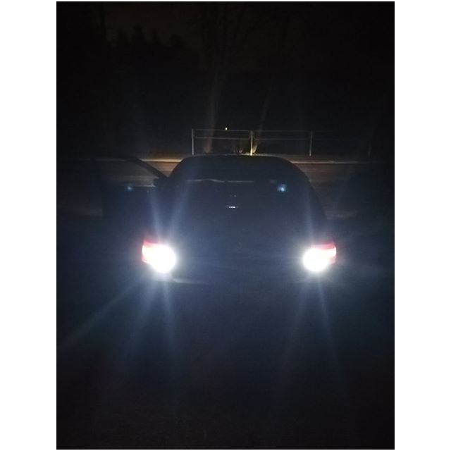 XLED +400% CREE LED P21W / BA15S 12v-24v, 9W - 700 LM galios - aukštos galios LED 6000k balta lemputė 1