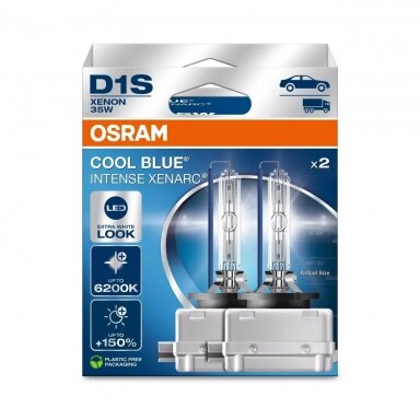 D1S OSRAM XENARC COOL BLUE INTENSE 6200K LED look +150% 66140CBN-2HB 2VNT. D1S OSRAM XENARC COOL BLUE INTENSE 6200K LED look +150% 66140CBN-2HB 2VNT.