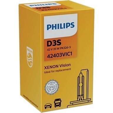 D3S NEW PHILIPS VISION originali 42403VIC1, 4400K xenon lemputė D3S NEW PHILIPS VISION originali 42403VIC1, 4400K xenon lemputė