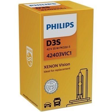 D3S NEW PHILIPS VISION originali 42403VIC1, 4400K xenon lemputė