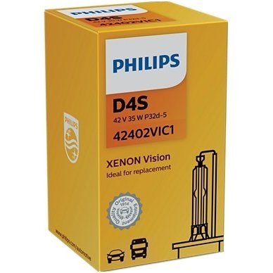 D4S NEW PHILIPS VISION originali 42402VIC1, 4400K xenon lemputė
