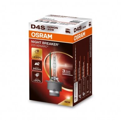 D4S XENARC NIGHT BREAKER +220% 66440XN2 xenon lemputė