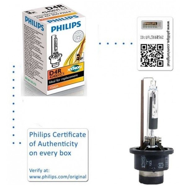 D4R NEW Philips Vision originali 42406VIC1 P32d-6, 8727900364880 xenon lemputė 1 D4R NEW Philips Vision originali 42406VIC1 P32d-6, 8727900364880 xenon lemputė 1