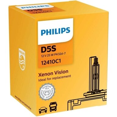 D5S NEW Philips Vision originali 12410C1, PK32d, 9285410171 xenon lemputė D5S NEW Philips Vision originali 12410C1, PK32d, 9285410171 xenon lemputė