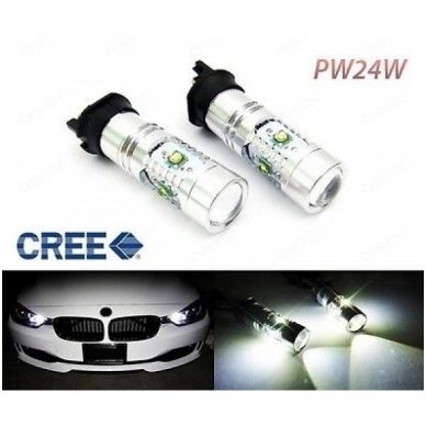 DRL PW19W / PW21W / PW24W CREE dienos šviesų LED lemputė - balta 3
