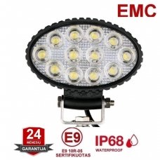 EMC LED plataus švietimo darbo žibintas 36W, 10-30V, 12 LED