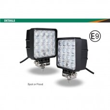EMC LED plataus švietimo darbo žibintas 48W, 10-30V, 16 LED