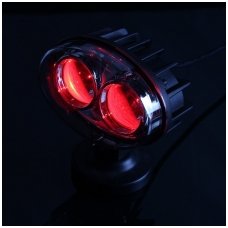 EMC LED raudonas autokrautuvo saugos - žemės ūkio purkštuvo žibintas 10-30V E13, 10R-04