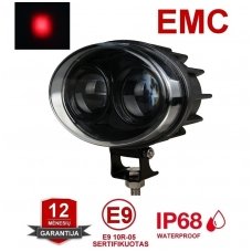 EMC LED raudonas autokrautuvo saugos - žemės ūkio purkštuvo žibintas 10-30V E13, 10R-04