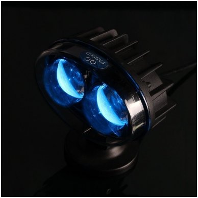 EMC LED mėlynas autokrautuvo saugos - žemės ūkio purkštuvo žibintas 10-30V E13, 10R-04 2 EMC LED mėlynas autokrautuvo saugos - žemės ūkio purkštuvo žibintas 10-30V E13, 10R-04 2