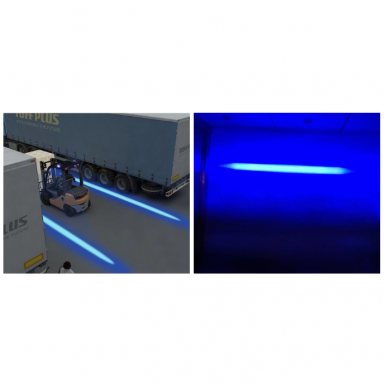 EMC LED mėlynas autokrautuvo saugos žibintas 10-30V CE, 10R-05 3