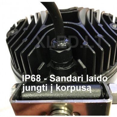 EMC LED siauro švietimo apvalus darbo žibintas 27W, 10-30V, 9 LED 2 EMC LED siauro švietimo apvalus darbo žibintas 27W, 10-30V, 9 LED 2
