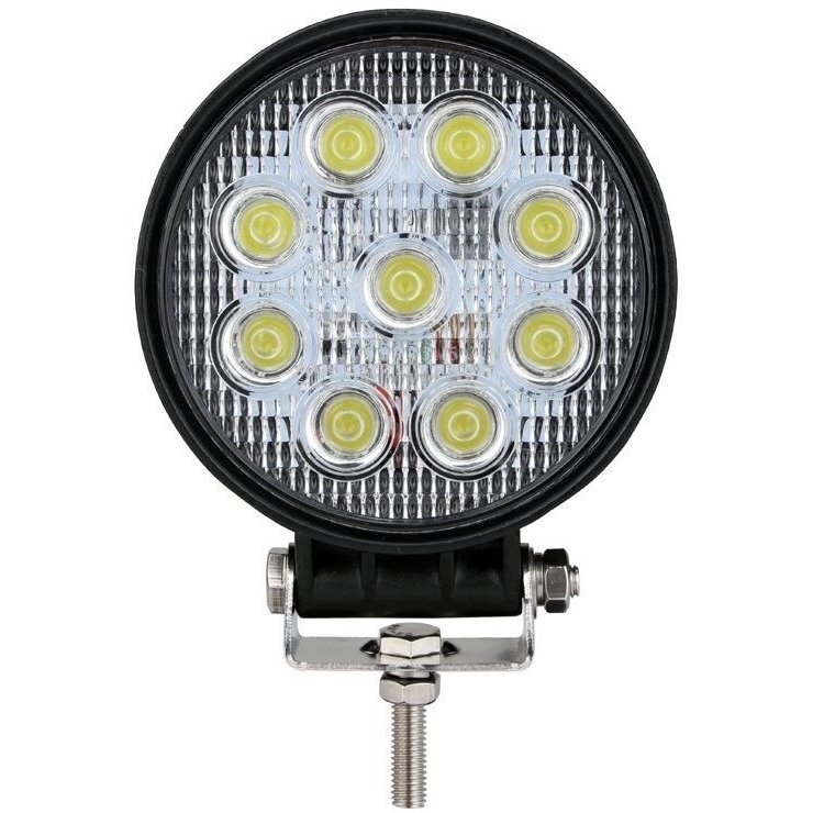 EMC LED siauro švietimo apvalus darbo žibintas 27W, 10-30V, 9 LED 6 EMC LED siauro švietimo apvalus darbo žibintas 27W, 10-30V, 9 LED 6