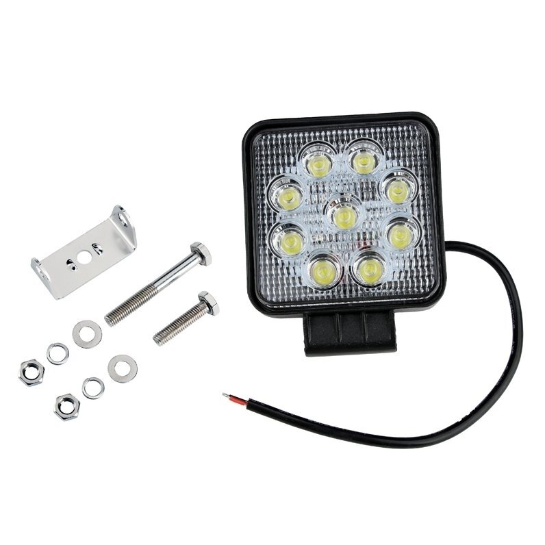 EMC LED siauro švietimo darbo žibintas 27W, 10-30V, 9 LED 7