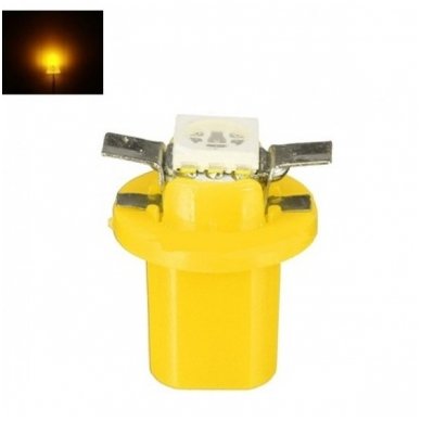 Geltona led B8.5D 1led smd spidometro, prietaisų skydelio lemputė Geltona led B8.5D 1led smd spidometro, prietaisų skydelio lemputė