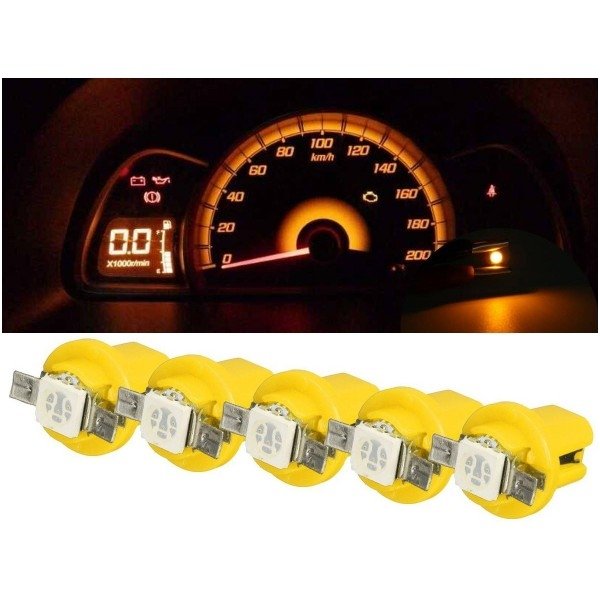 Geltona led B8.5D 1led smd spidometro, prietaisų skydelio lemputė 1 Geltona led B8.5D 1led smd spidometro, prietaisų skydelio lemputė 1