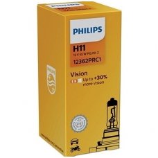 H11 1vnt. Philips Vison +30% 12v 55w 12362PRC1 halogeninė lemputė