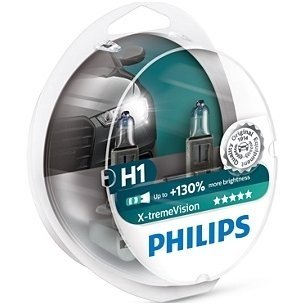 H1 Philips X-treme VISION, 55W 3700K, +130% šviesos, 12258XV+S2