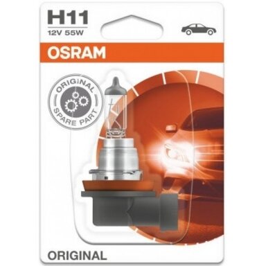 H11 1vnt. OSRAM ORIGINAL LINE 12V 55W, 64211, 4050300524313 halogeninė lemputė H11 1vnt. OSRAM ORIGINAL LINE 12V 55W, 64211, 4050300524313 halogeninė lemputė