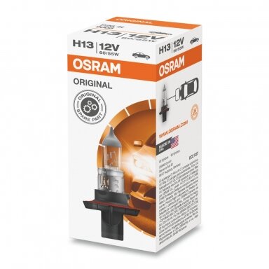 H13 OSRAM ORIGINAL LINE 12V 60/55W 9008, P26.4t lemputė H13 OSRAM ORIGINAL LINE 12V 60/55W 9008, P26.4t lemputė