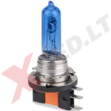 H15 1vnt. 5000K SUPER XENON WHITE 12v 15w/55w halogeninė lemputė H15 1vnt. 5000K SUPER XENON WHITE 12v 15w/55w halogeninė lemputė