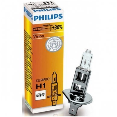 H1 1vnt. Philips Vison +30% 12v 55w 12258PRC1 halogeninė lemputė 3 H1 1vnt. Philips Vison +30% 12v 55w 12258PRC1 halogeninė lemputė 3