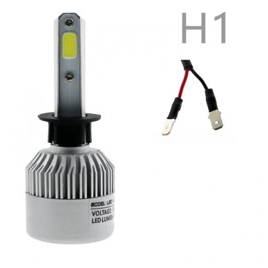H1 COB LED sistema 12-24V, 25W, 2500LM į priekinius žibintus 1