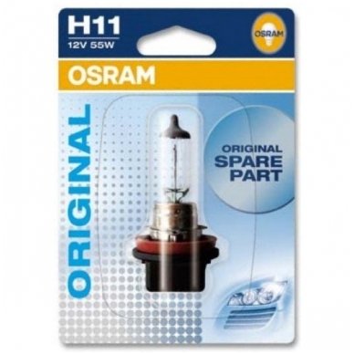 H11 1vnt. OSRAM ORIGINAL LINE 12V 55W, 64211, 4050300524313 halogeninė lemputė 2