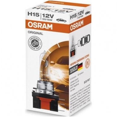 H15 1vnt. OSRAM ORIGINAL LINE 12V 15/55W, 64176, 4008321218391, PGJ23t-1 halogeninė lemputė H15 1vnt. OSRAM ORIGINAL LINE 12V 15/55W, 64176, 4008321218391, PGJ23t-1 halogeninė lemputė