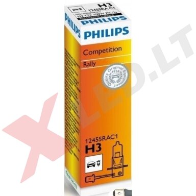 H3 1vnt. Philips "RALLY" Maximum light lemputė, 12455RAC1, 924705517146 halogeninė lemputė