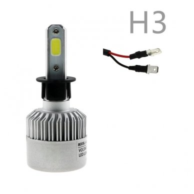 H3 COB LED sistema 12-24V, 25W, 2500LM į priekinius žibintus 1