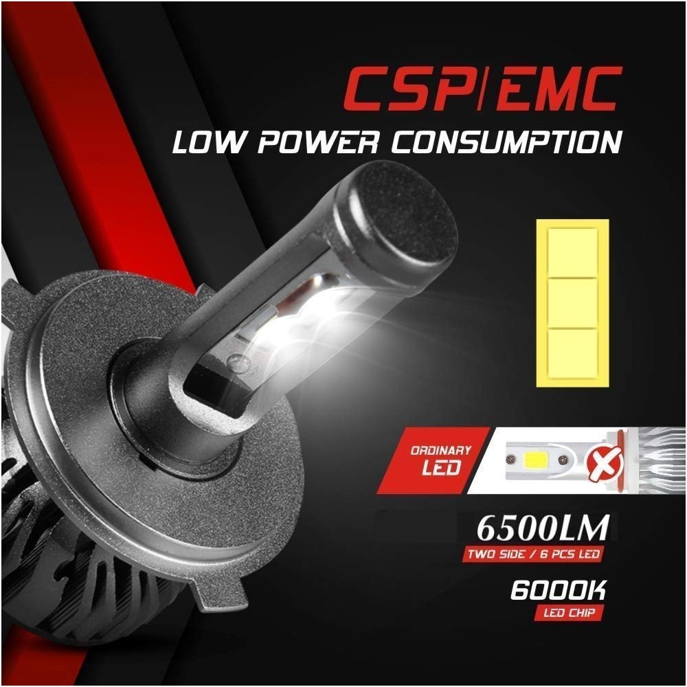 XLED H4 SUPER MINI CAN-BUS ZES +300% LED sistema 12V-24V 6500LM 2