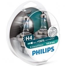 H4 Philips X-treme VISION, 60/55W 3700K, +130% šviesos, 12342XV+S2
