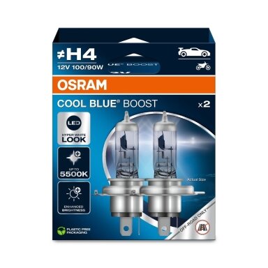 H4 OSRAM COOL BLUE BOOST, 100/90W 5500K, 62193CBB-HCB, 4052899439788