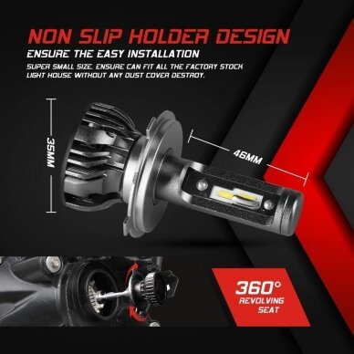 XLED H13 | 9008 SUPER MINI CAN-BUS ZES +300% LED sistema 12V-24V 6500LM 4 XLED H13 | 9008 SUPER MINI CAN-BUS ZES +300% LED sistema 12V-24V 6500LM 4