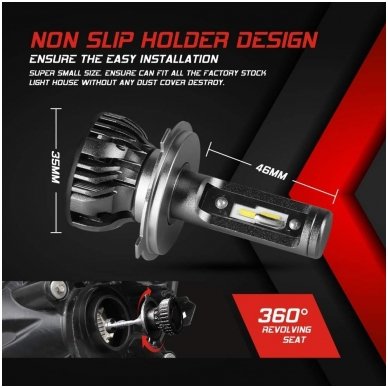 XLED H4 SUPER MINI CAN-BUS ZES +300% LED sistema 12V-24V 6500LM 4 XLED H4 SUPER MINI CAN-BUS ZES +300% LED sistema 12V-24V 6500LM 4