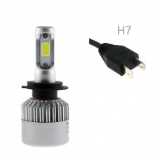 H7 COB LED sistema 12-24V, 25W, 2500LM į priekinius žibintus