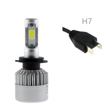 H7 COB LED sistema 12-24V, 25W, 2500LM į priekinius žibintus 1