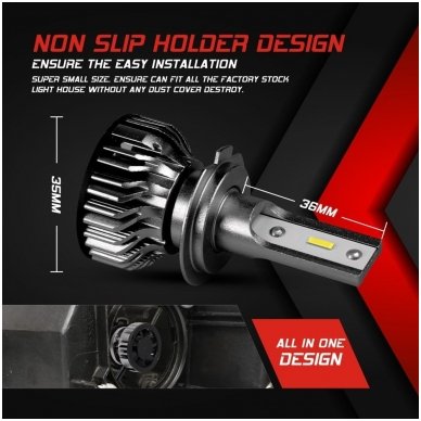 XLED H7 SUPER MINI CAN-BUS ZES +300% LED sistema 12V-24V 6500LM 4 XLED H7 SUPER MINI CAN-BUS ZES +300% LED sistema 12V-24V 6500LM 4
