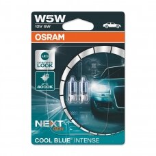 Halogeninės lemputės W5W / T10 2vnt.  OSRAM COOL BLUE INTENSE (NEXT GEN) 4000K 12V 5W, 2825CBN-02B